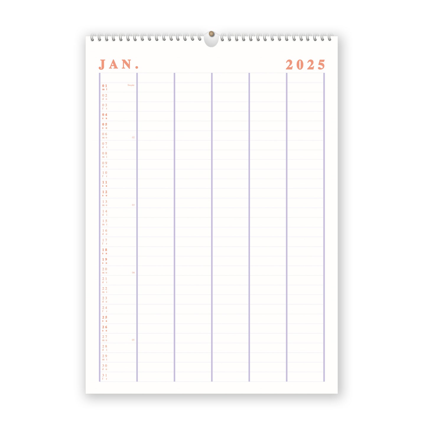 Familienkalender - PEACH 2025