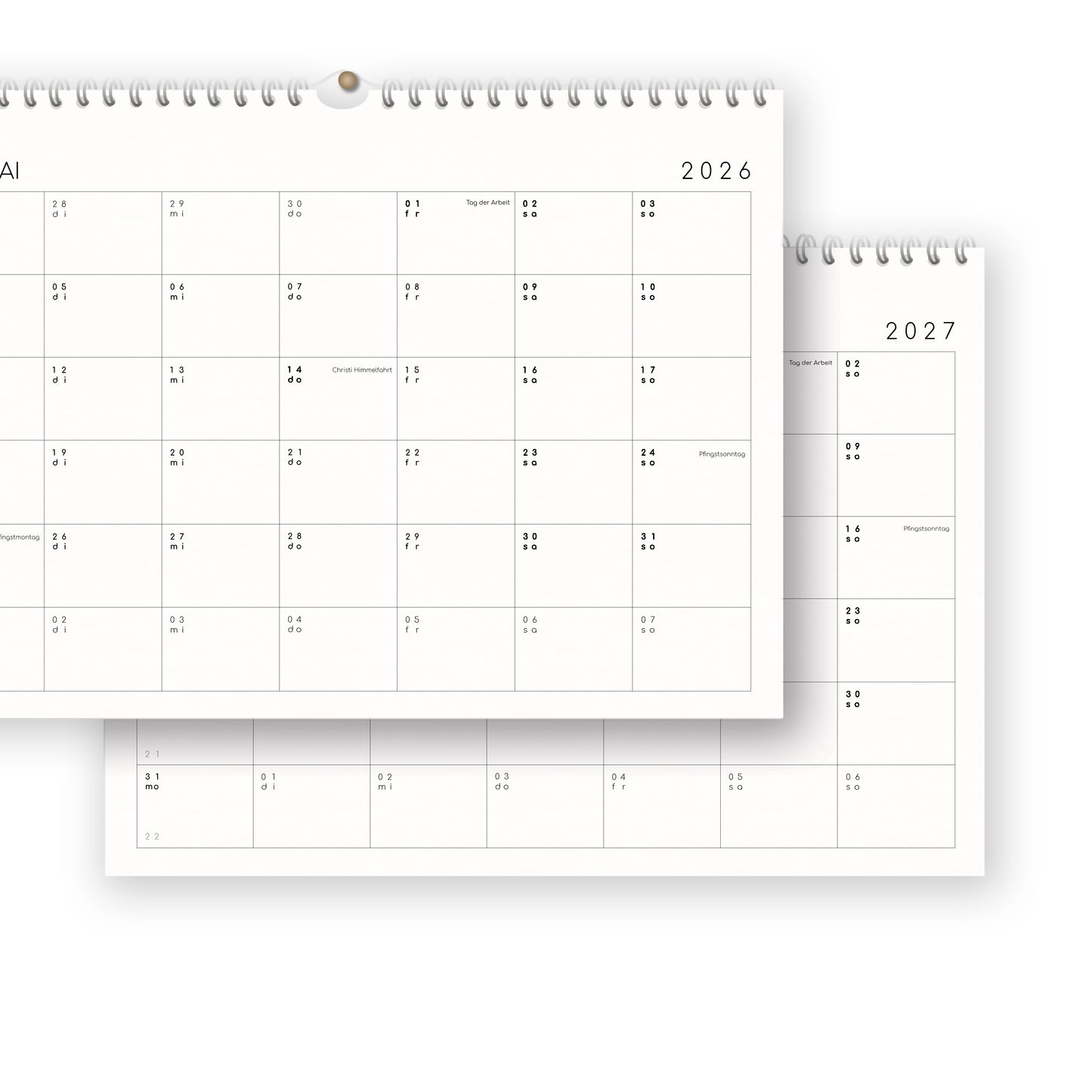 Kalender mit Aufklebern 2027 - A4 / A3