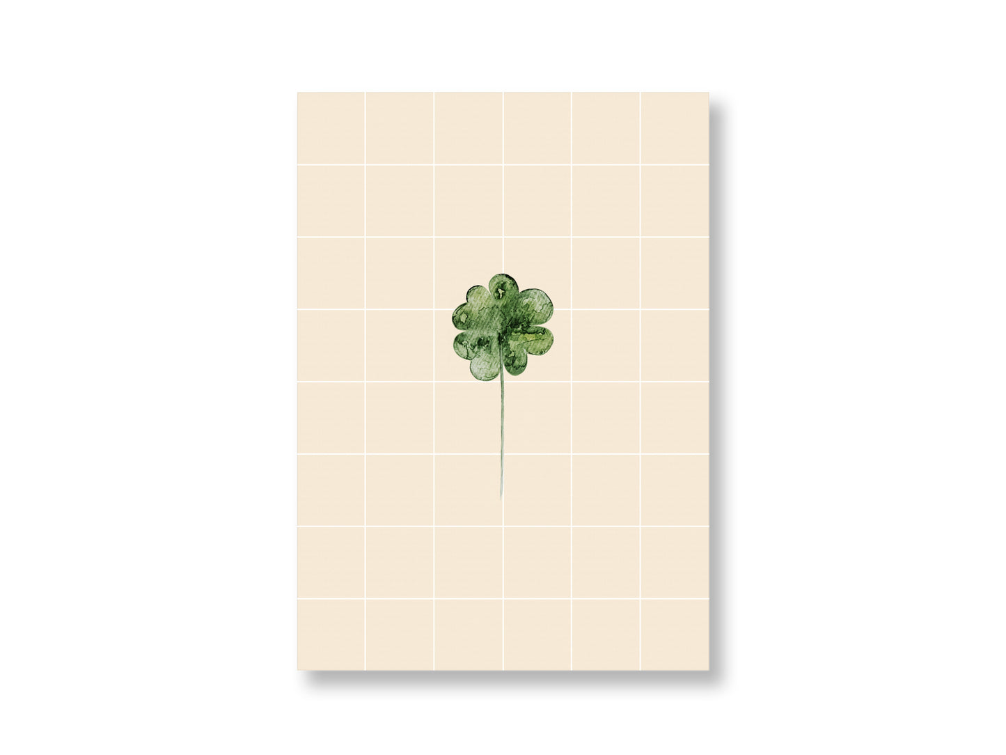 Kleeblatt, kariert | Postkarte