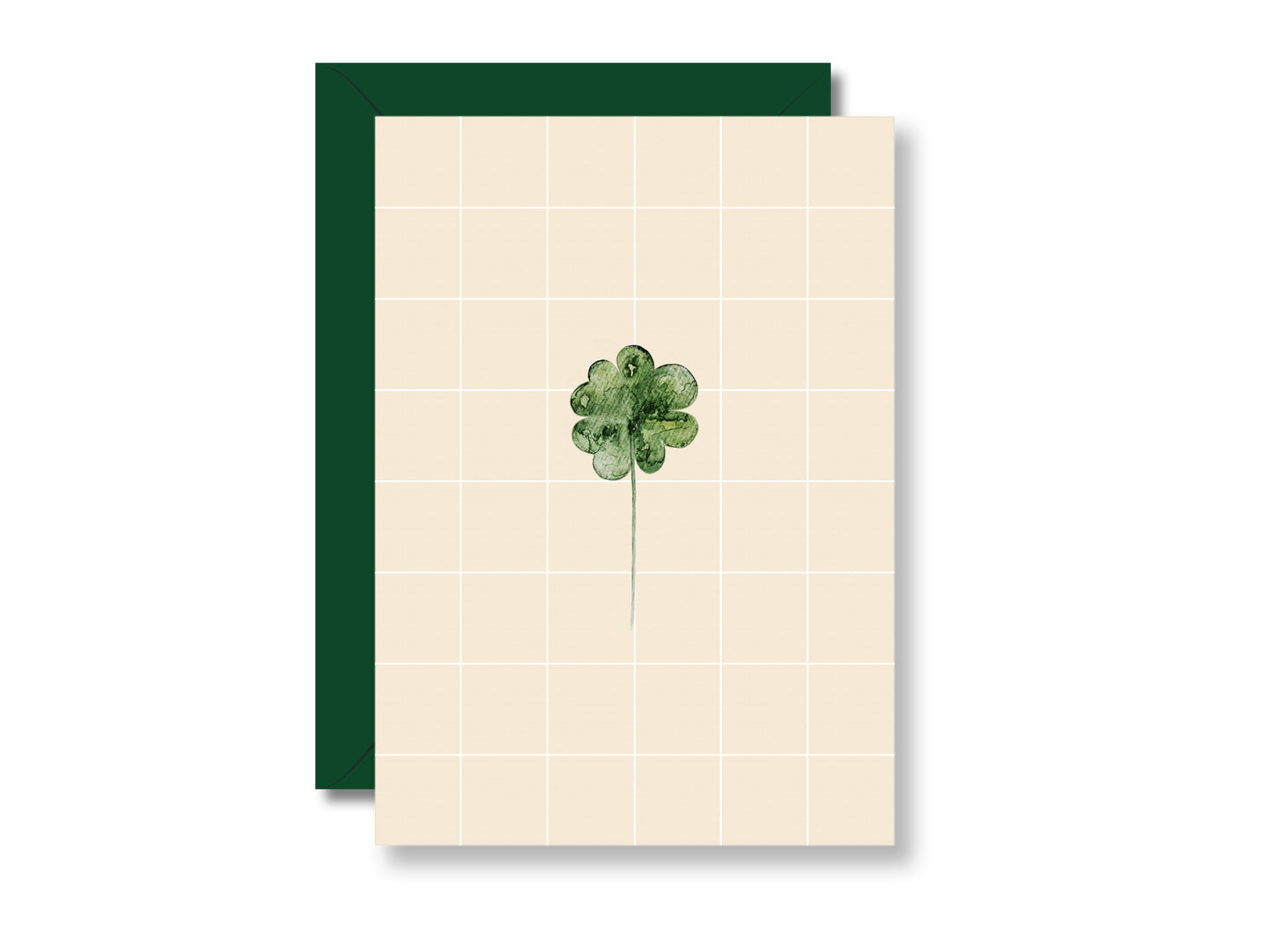 Kleeblatt, kariert | Postkarte
