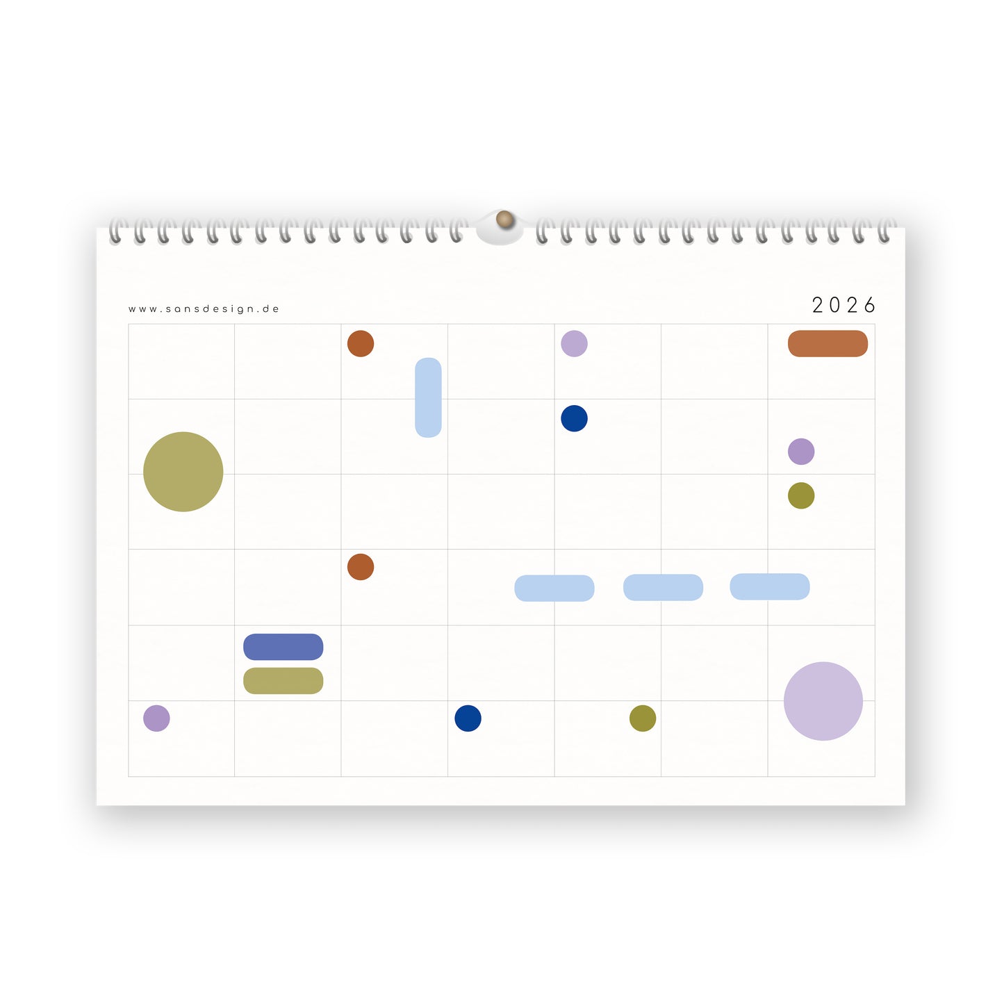 Kalender mit Aufklebern 2026 - A4 / A3