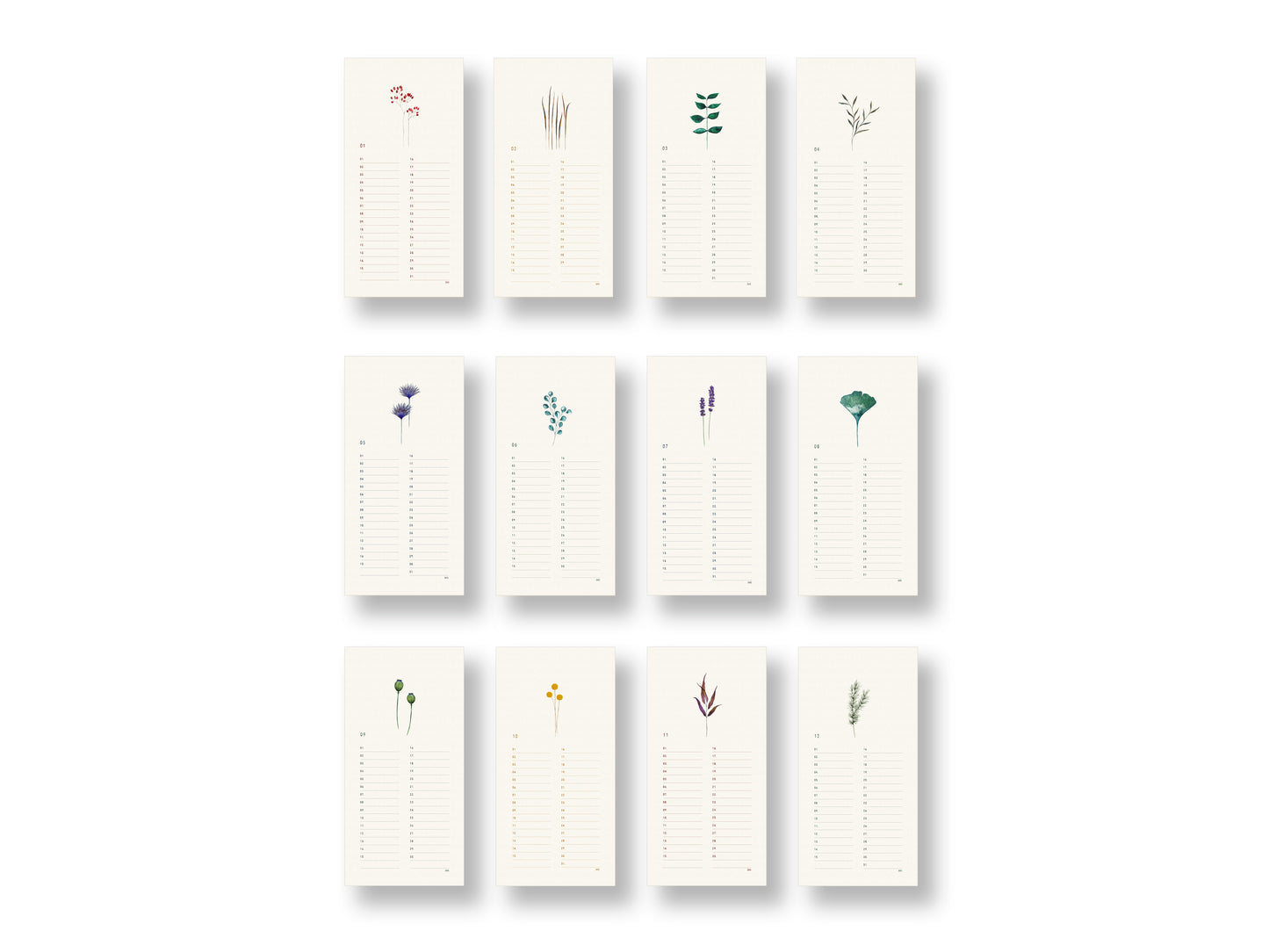 immerwährender Botanik-Kalender