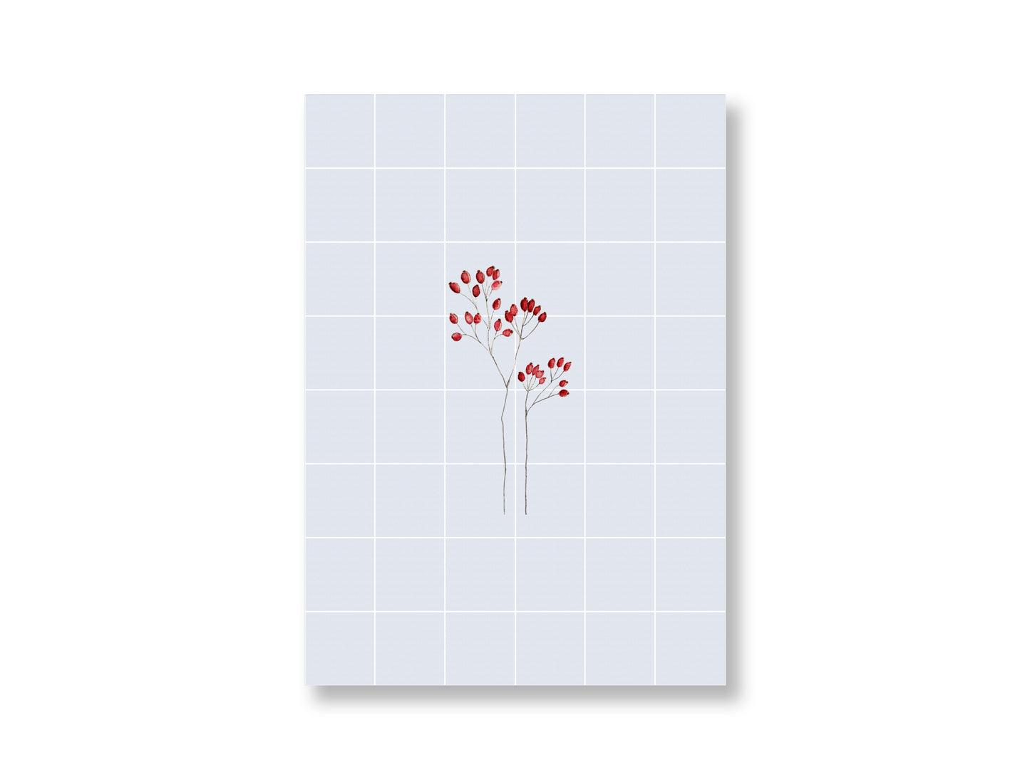 Beere, kariert | Postkarte