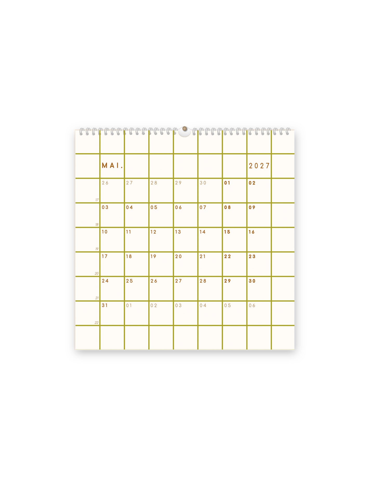Kalender 2027 - kariert