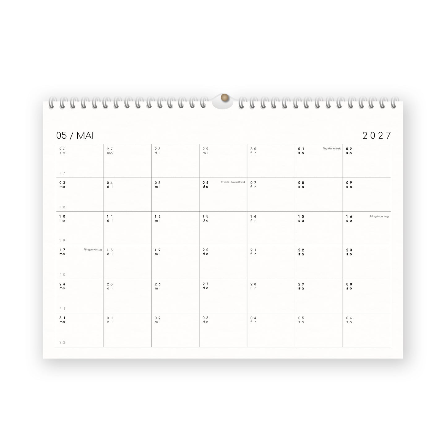 Kalender mit Aufklebern 2027 - A4 / A3