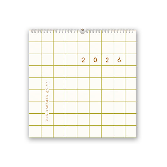 Kalender 2026 - kariert