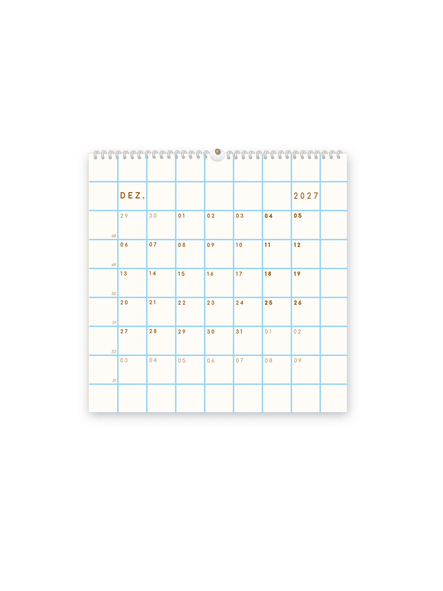 Kalender 2027 - kariert