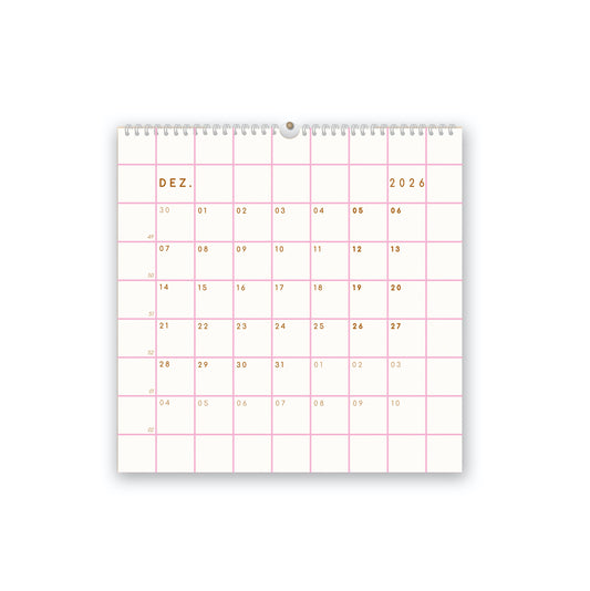 Kalender 2026 - kariert