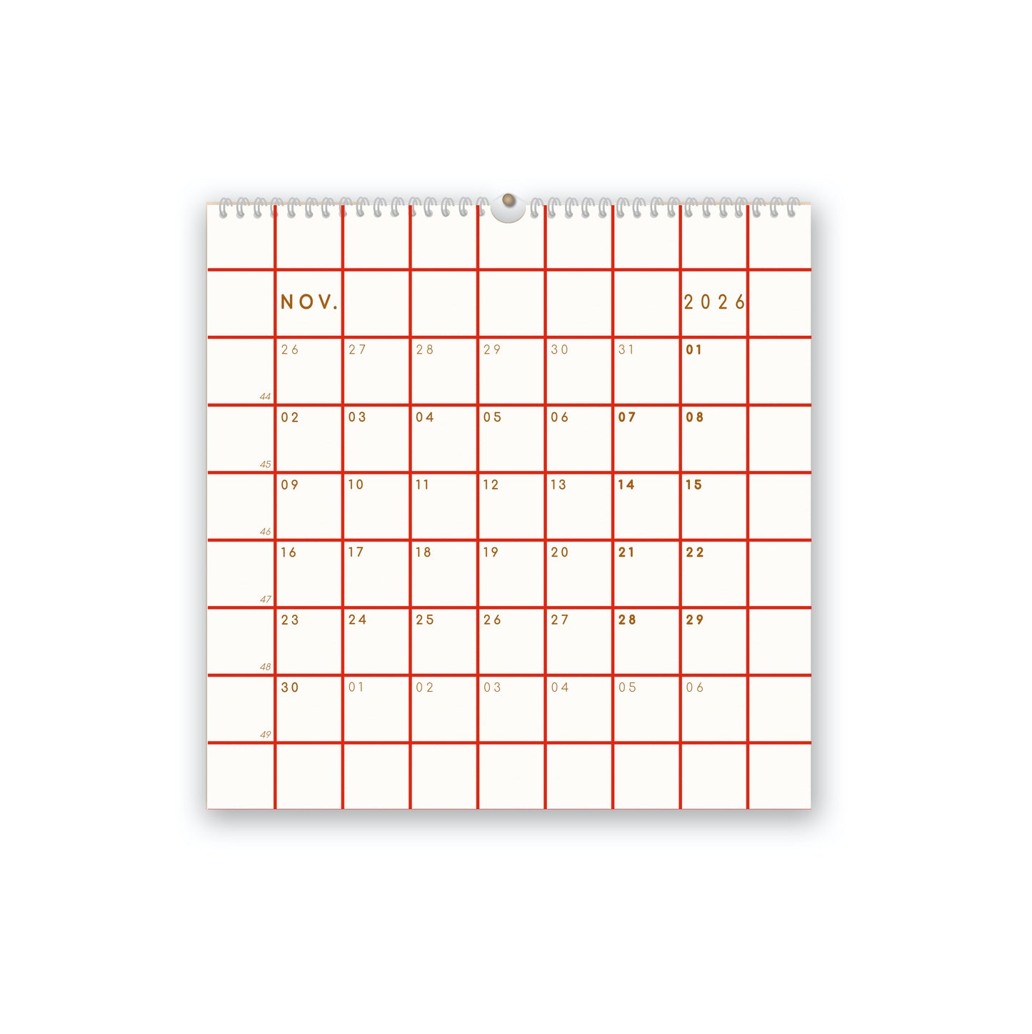 Kalender 2026 - kariert