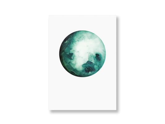 Mond Grün | Postkarte