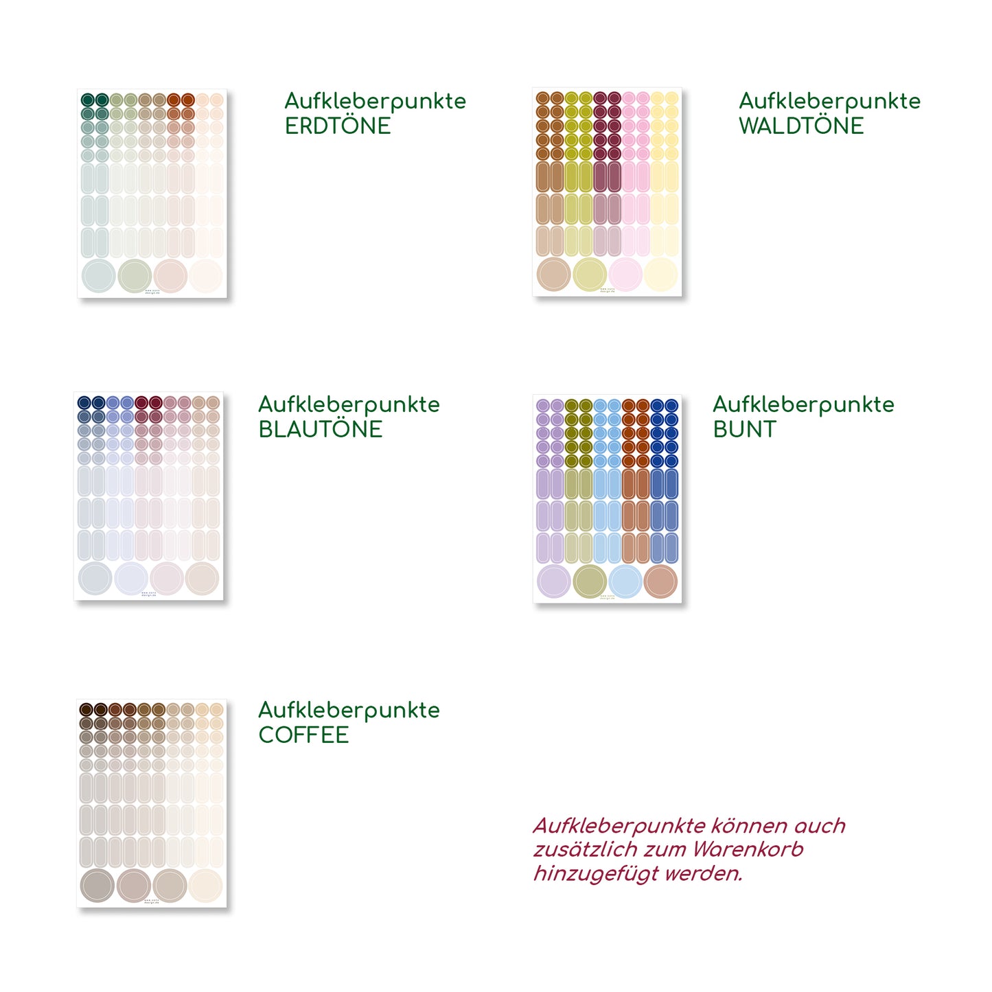 Familienkalender mit Klebepunkten - 2026