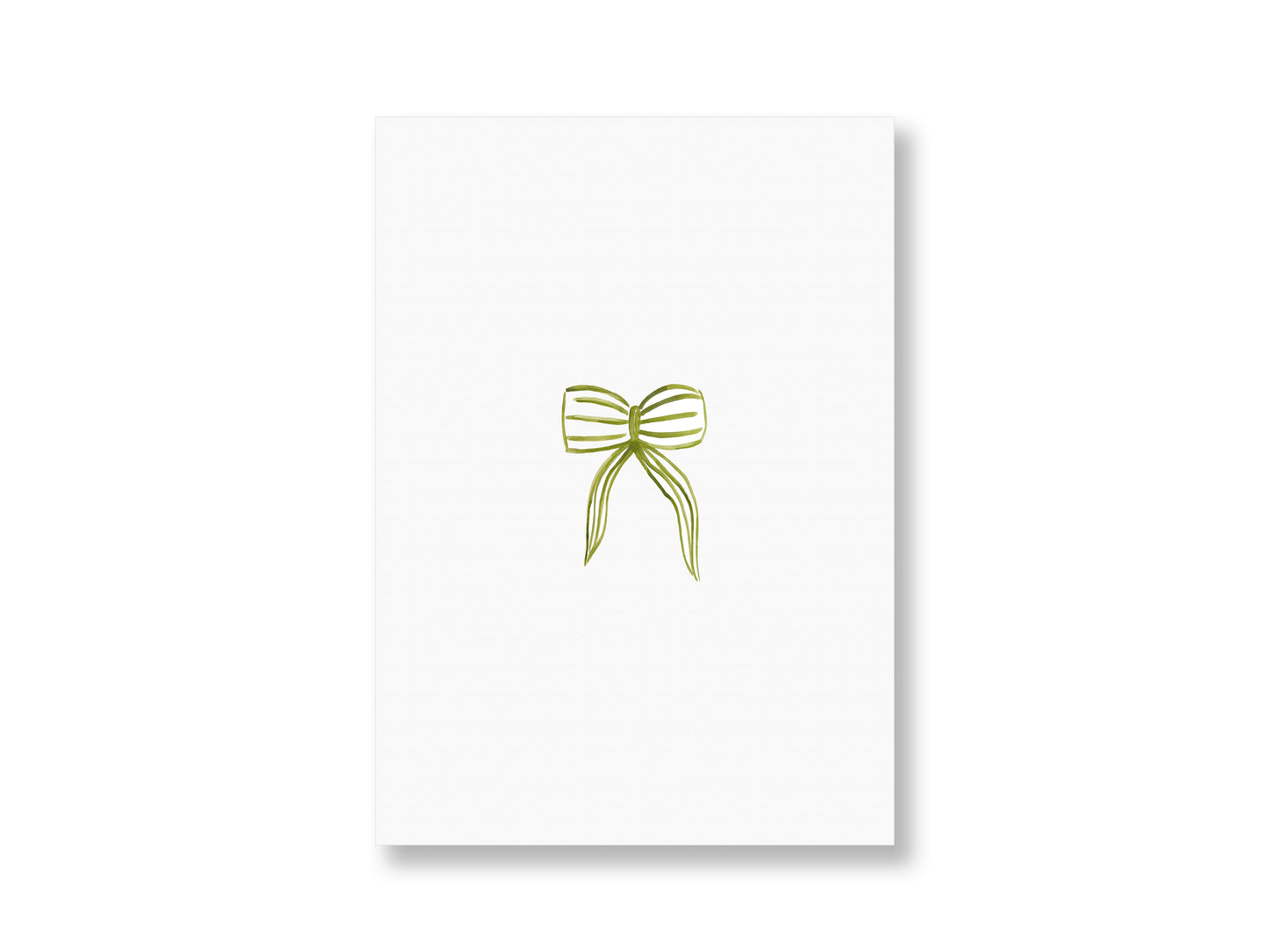 Schleife, grün| Postkarte