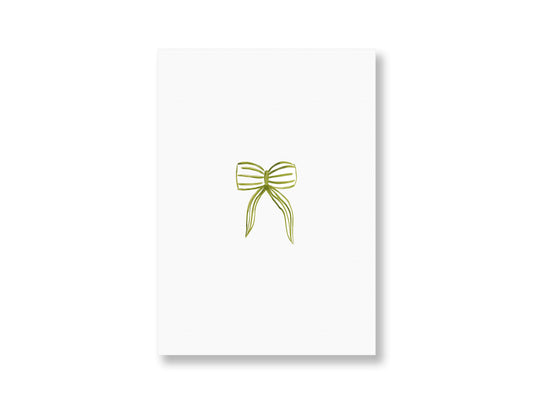 Schleife, grün| Postkarte